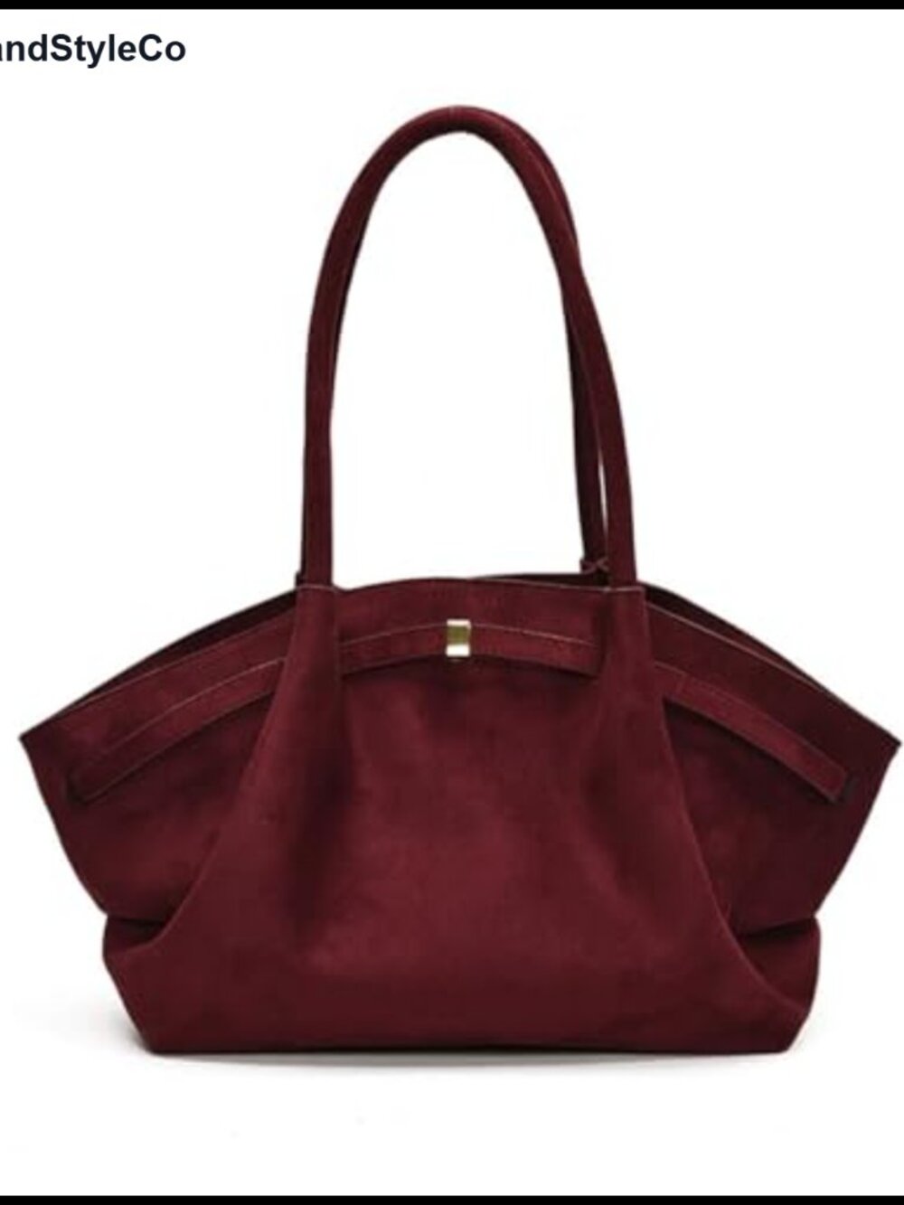 Faux Suede Large Capacity Work Tote Shoulder Bag